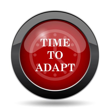 Simge uyum için zaman. Beyaz arka plan üzerinde Internet düğmesi