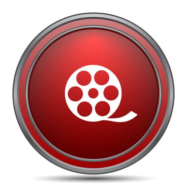 Video simgesi. Beyaz arka plan üzerinde Internet düğmesi