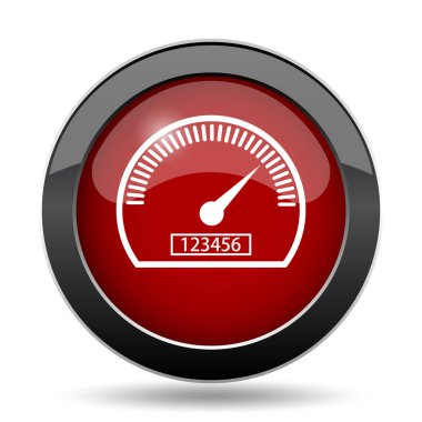 Hız göstergesi simgesi. Beyaz arka plan üzerinde Internet düğmesi