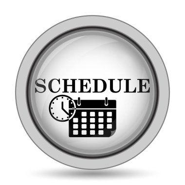 Zamanlama simgesini. Beyaz arka plan üzerinde Internet düğmesi