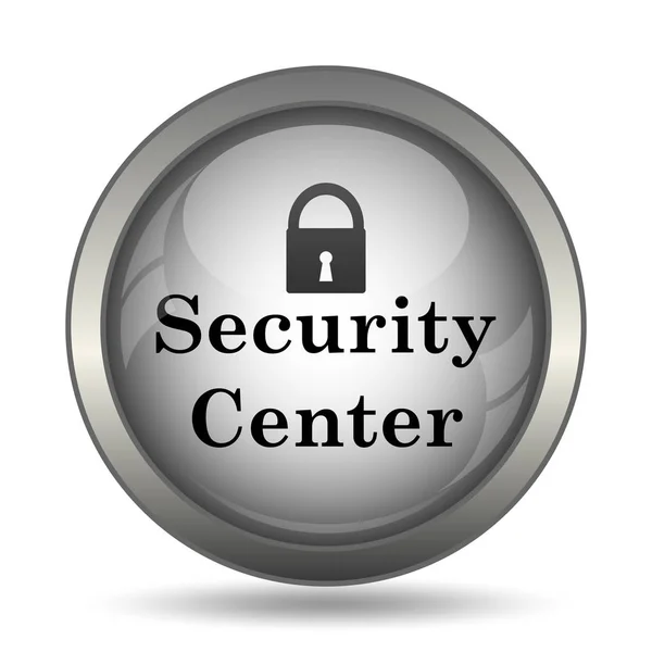 Security Center Ikona Czarny Witryny Przycisk Białym Tle — Zdjęcie stockowe