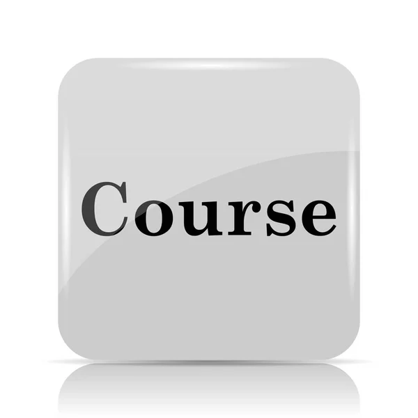 Course Icon Internet Button White Background — Stock Photo, Image