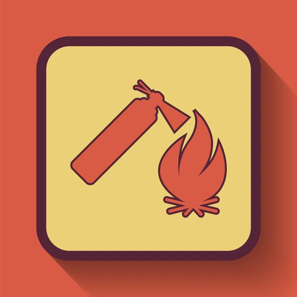 Požární Ikony Barevné Stránky Tlačítko Pozadí — Stock fotografie