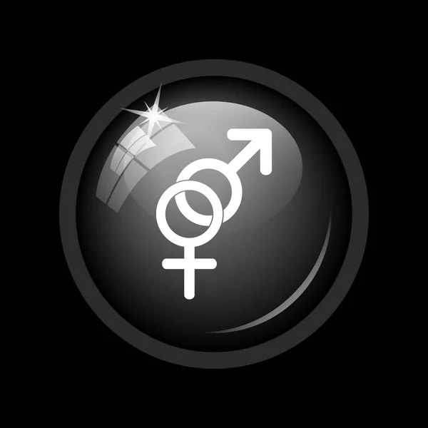 Икона Секса Кнопка Интернет Черном Фоне — стоковое фото