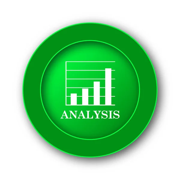 Pictogram Voor Analyse Internet Knop Witte Achtergrond — Stockfoto