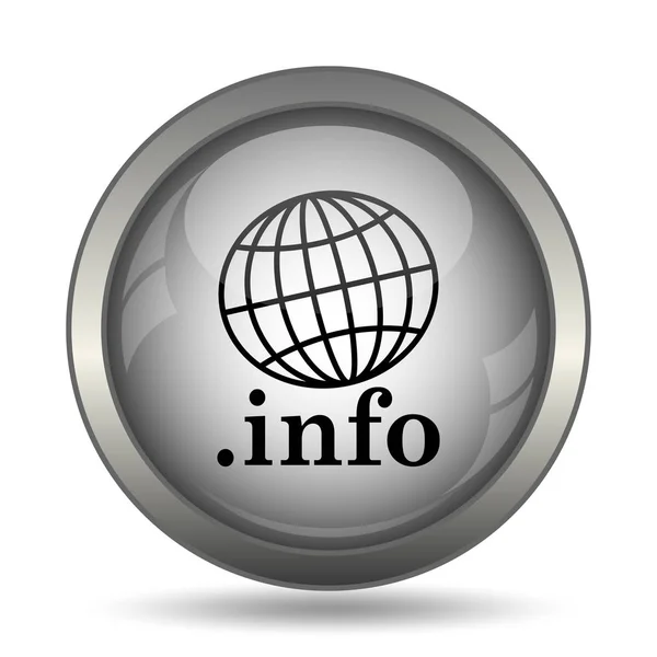Ícone Informações Botão Site Preto Fundo Branco — Fotografia de Stock