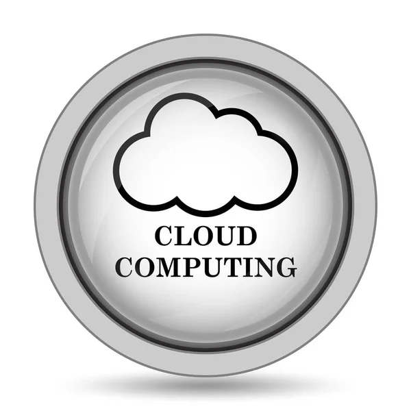 Cloud Computing Ikone Internet Taste Auf Weißem Hintergrund — Stockfoto