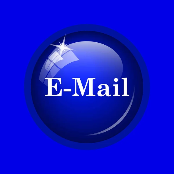 Ikona Elektronické Pošty Internet Tlačítko Modrém Pozadí — Stock fotografie