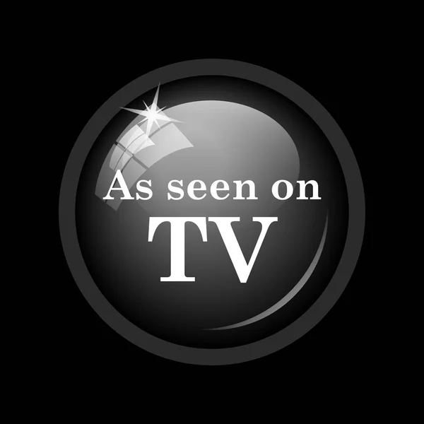 As seen on TV icon. Internet button on black background.