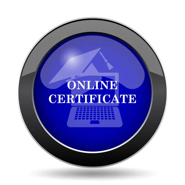 Icono de certificado en línea — Foto de Stock