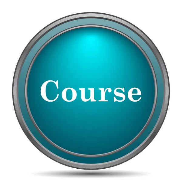 Course Icon Internet Button White Background — Stock Photo, Image