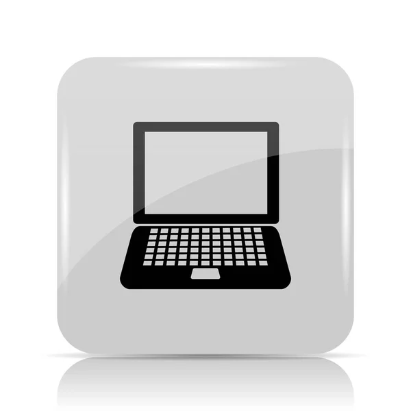 笔记本图标 白色背景上的互联网按钮 — 图库照片
