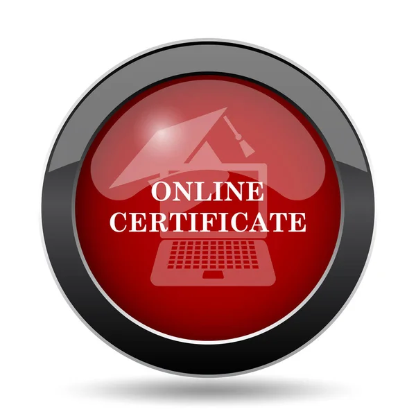 Ícone de certificado online — Fotografia de Stock