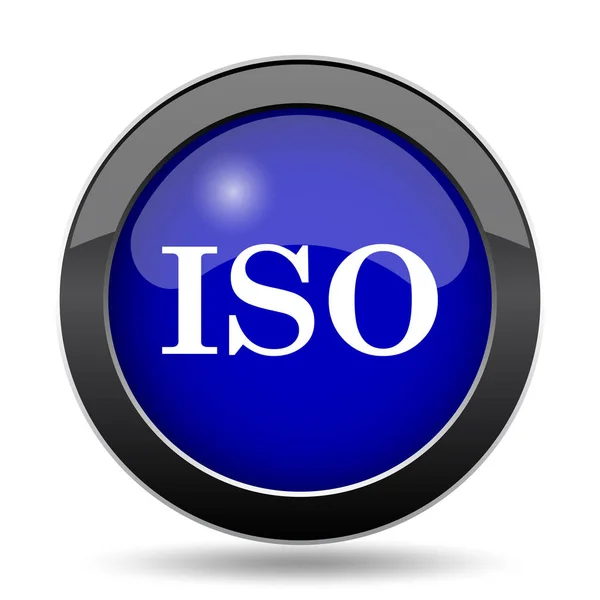 Icona Iso Pulsante Internet Sfondo Bianco — Foto Stock