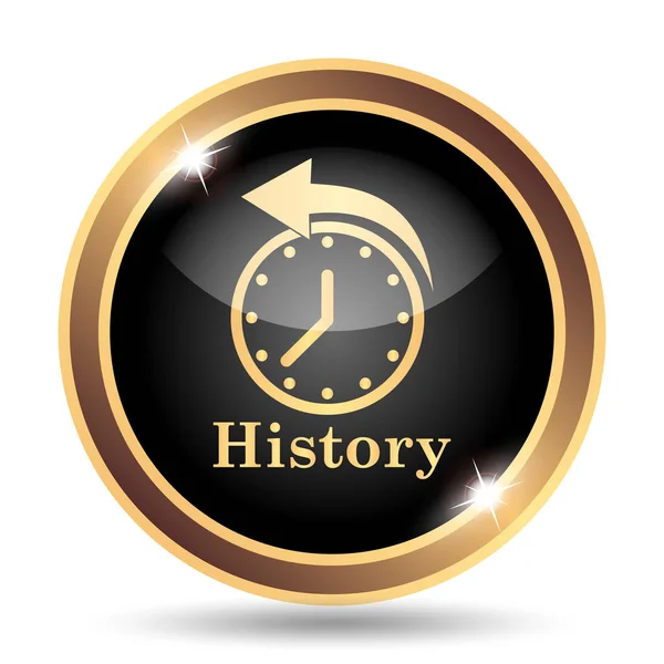 History Icon Internet Button White Background — Stock Photo, Image