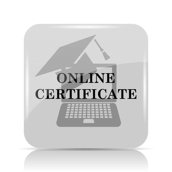 Ikona certifikátu online — Stock fotografie