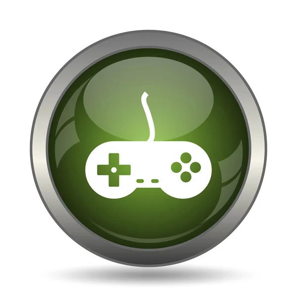 Gamepad Pictogram Internet Knop Witte Achtergrond — Stockfoto