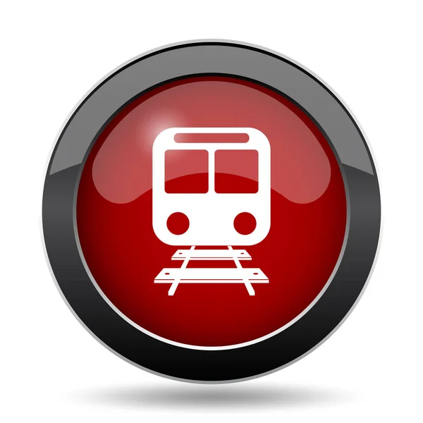 Tren Simgesi Beyaz Arka Plan Üzerinde Internet Düğmesi — Stok fotoğraf