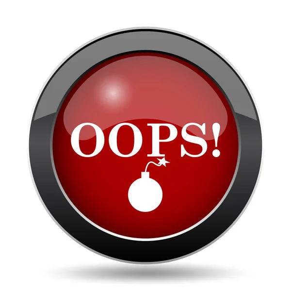 Oops Icon Internet Button White Background — Stock Photo, Image