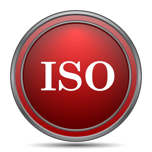 Icona Iso Pulsante Internet Sfondo Bianco — Foto Stock