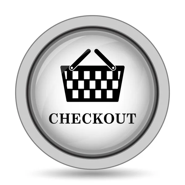Checkout Icon Internet Button White Background — Stock Photo, Image