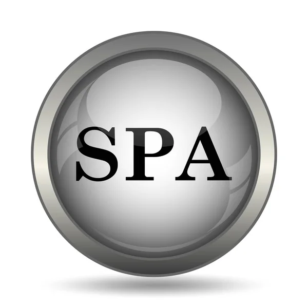 Icono Del Spa Botón Del Sitio Web Negro Sobre Fondo — Foto de Stock