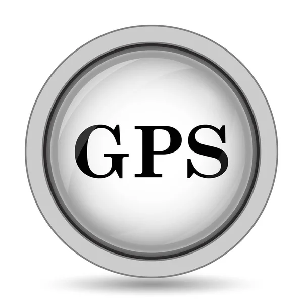 Gps Ikonen Internet Knappen Vit Bakgrund — Stockfoto