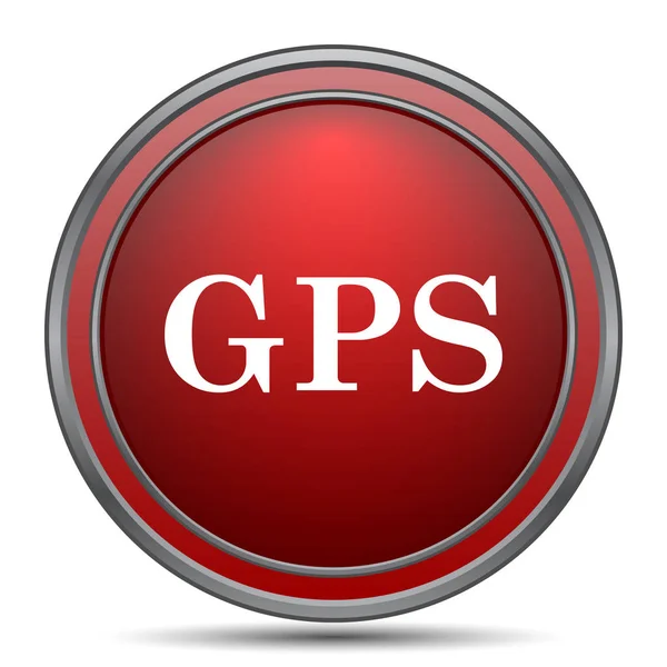 Gps Ikonen Internet Knappen Vit Bakgrund — Stockfoto