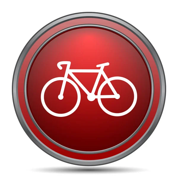 Icono Bicicleta Botón Internet Sobre Fondo Blanco — Foto de Stock