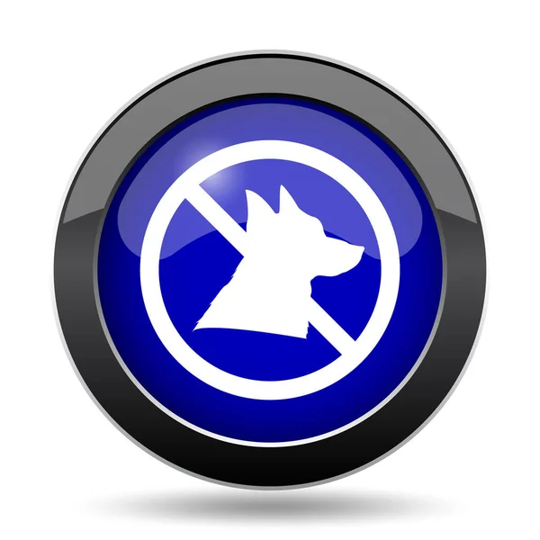 Icono Perros Prohibidos Botón Internet Sobre Fondo Blanco —  Fotos de Stock