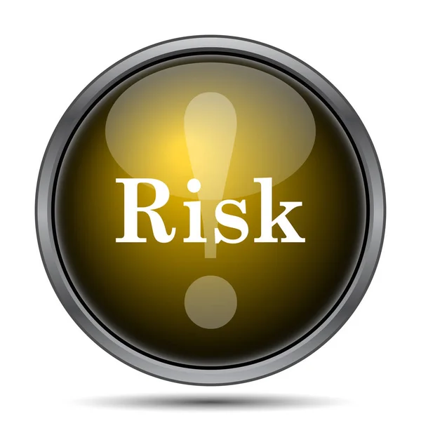 Risk Icon Internet Button White Background — Stock Photo, Image