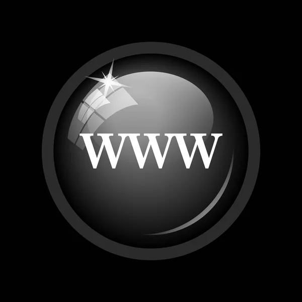 Www Symbol Internet Taste Auf Schwarzem Hintergrund — Stockfoto