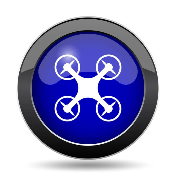 Drone icon. Internet button on white background