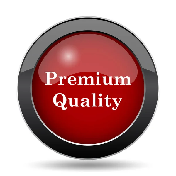 Icona Qualità Premium Pulsante Internet Sfondo Bianco — Foto Stock