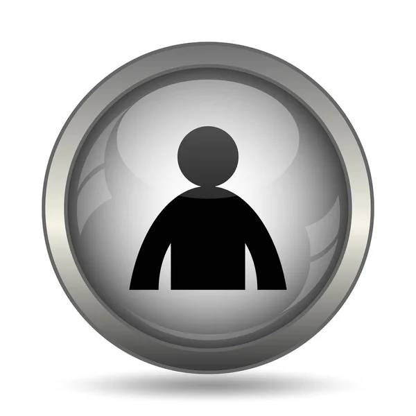 Иконка Профиля Пользователя Черная Кнопка Белом Фоне — стоковое фото
