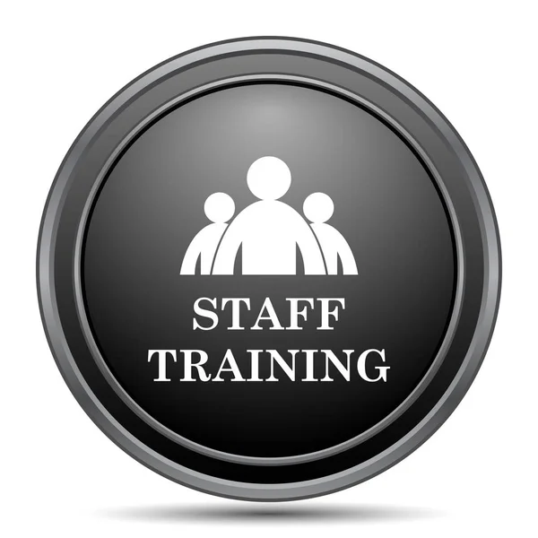 Staff training icon, black website button on white background