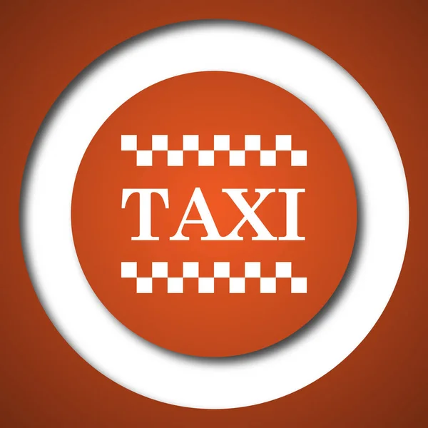 Ikona Taksówką Przycisk Internet Białym Tle — Zdjęcie stockowe