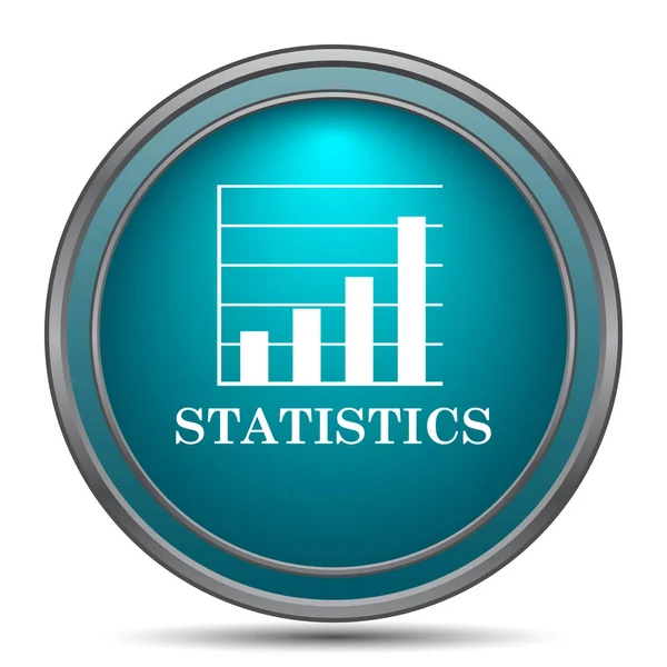 統計情報アイコン 白い背景の上のインター ネット ボタン — ストック写真