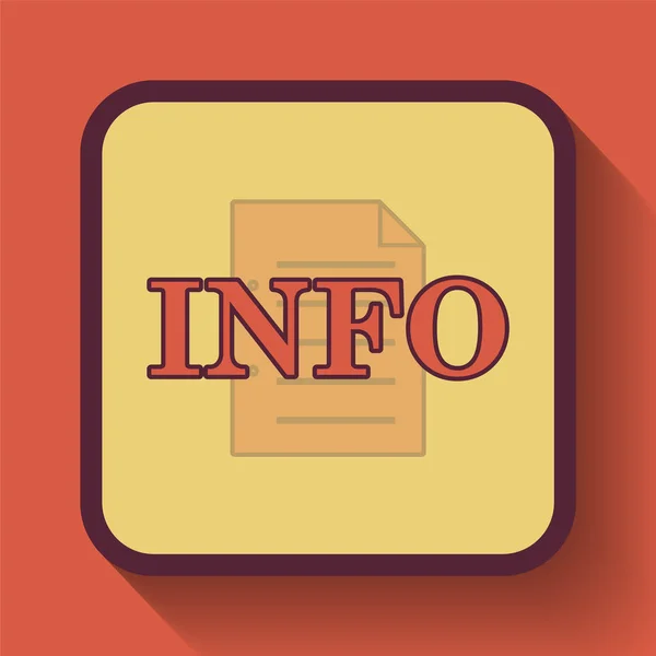 Εικονίδιο Πληροφοριών Έγχρωμο Κουμπί Ιστοσελίδα Πορτοκαλί Φόντο — Φωτογραφία Αρχείου