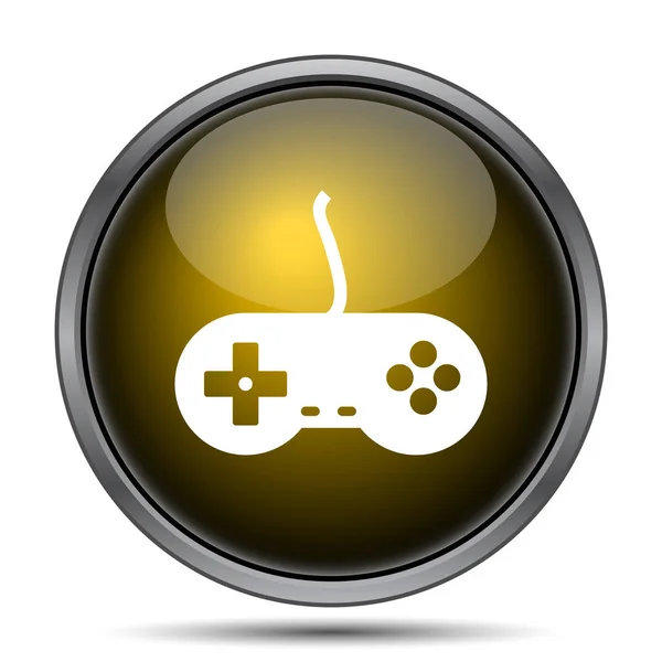 Icona Del Gamepad Pulsante Internet Sfondo Bianco — Foto Stock