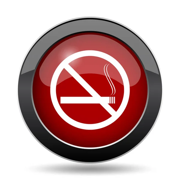 Ikona Nie Palenia Przycisk Internet Białym Tle — Zdjęcie stockowe
