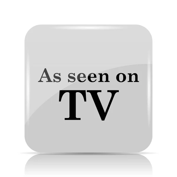 Jak Widać Ikonę Telewizora Przycisk Internet Białym Tle — Zdjęcie stockowe