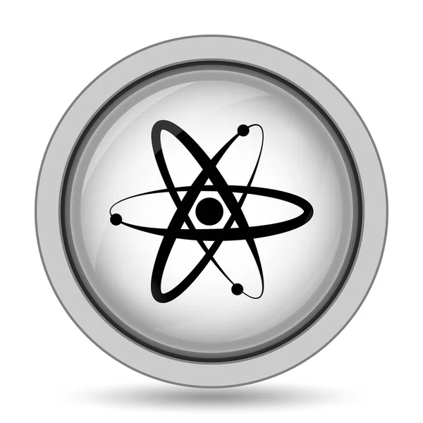 Het Pictogram Van Atomen Internet Knop Witte Achtergrond — Stockfoto