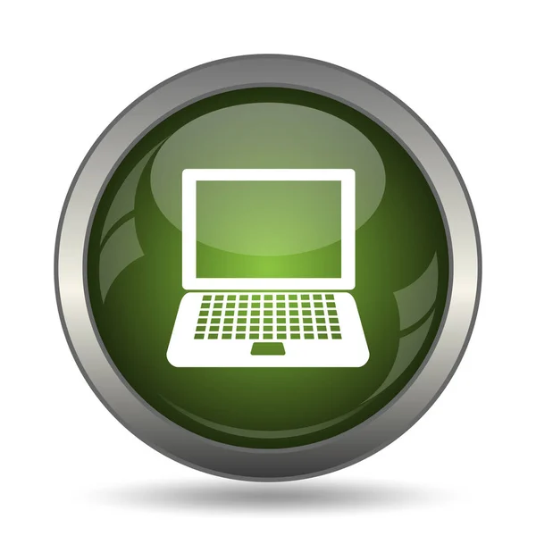 Laptop icon. Internet button on white background.