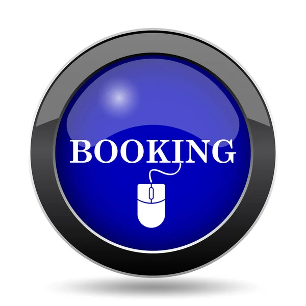 Booking icon. Internet button on white background