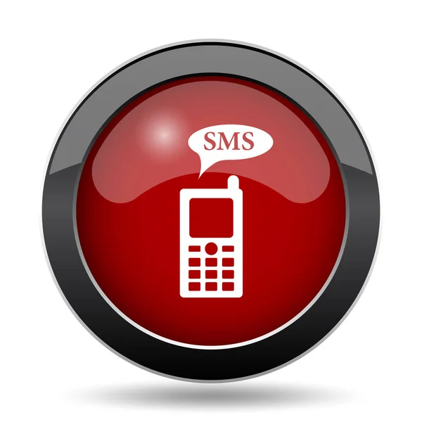Sms Icon Internet Button White Background — Stock Photo, Image