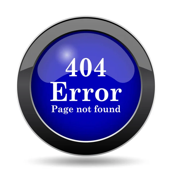 Icono Error 404 Botón Internet Sobre Fondo Blanco — Foto de Stock