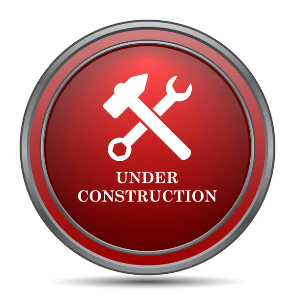 Construction Icon Internet Button White Background — Stock Photo, Image