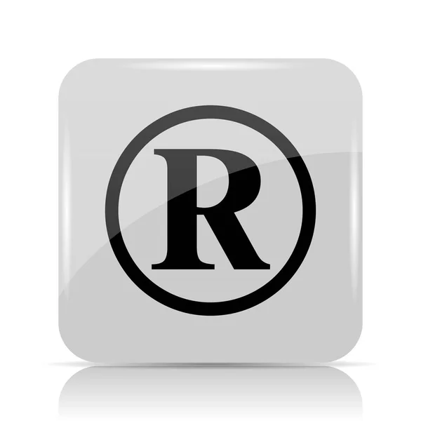 Registered Mark Icon Internet Button White Background — Stock Photo, Image