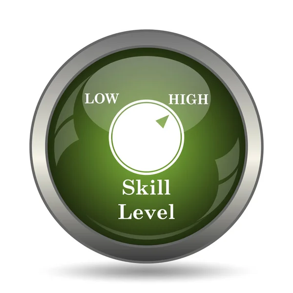 Skill level icon. Internet button on white background.